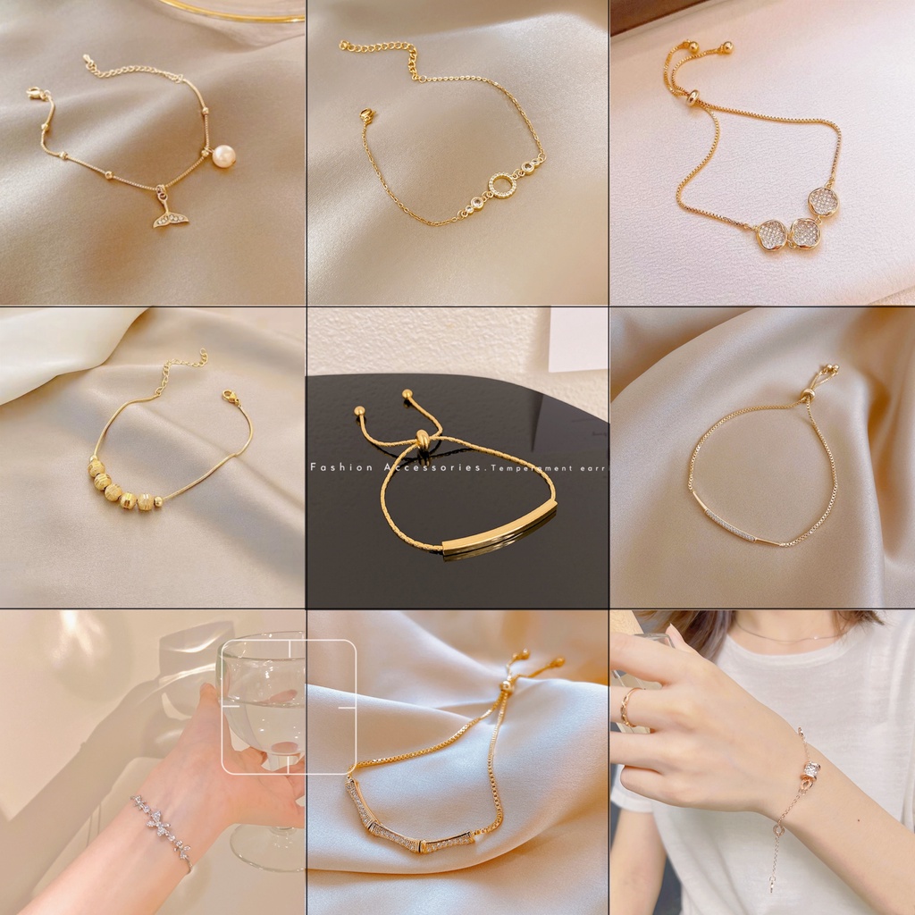 Women's Adjustable Rose Gold and Silver Rhinestone Bracelet