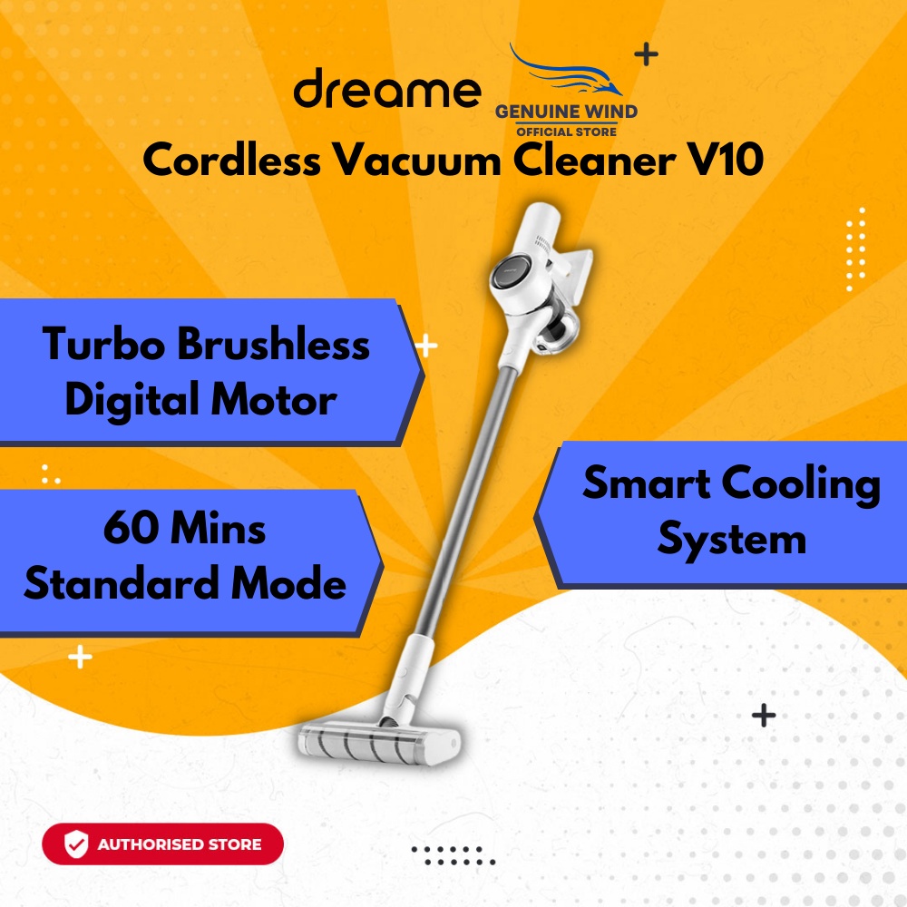 Dreame Cordless Vacuum Cleaner V10 [22000PA Vacuum Suction] / Turbo Brushless Digital Motor