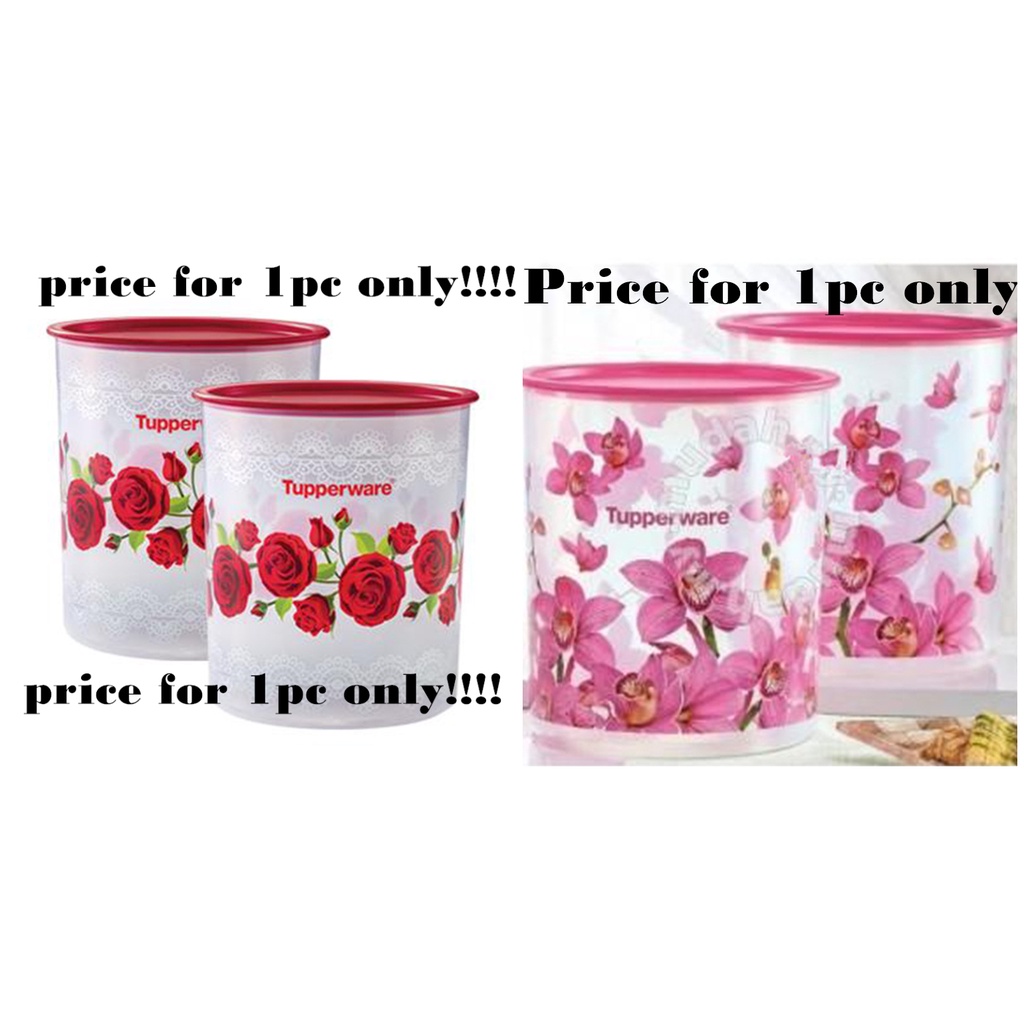 Tupperware Royal Red Rose/Orchid One Touch Maxi Canister (1pcs)* 4.3L
