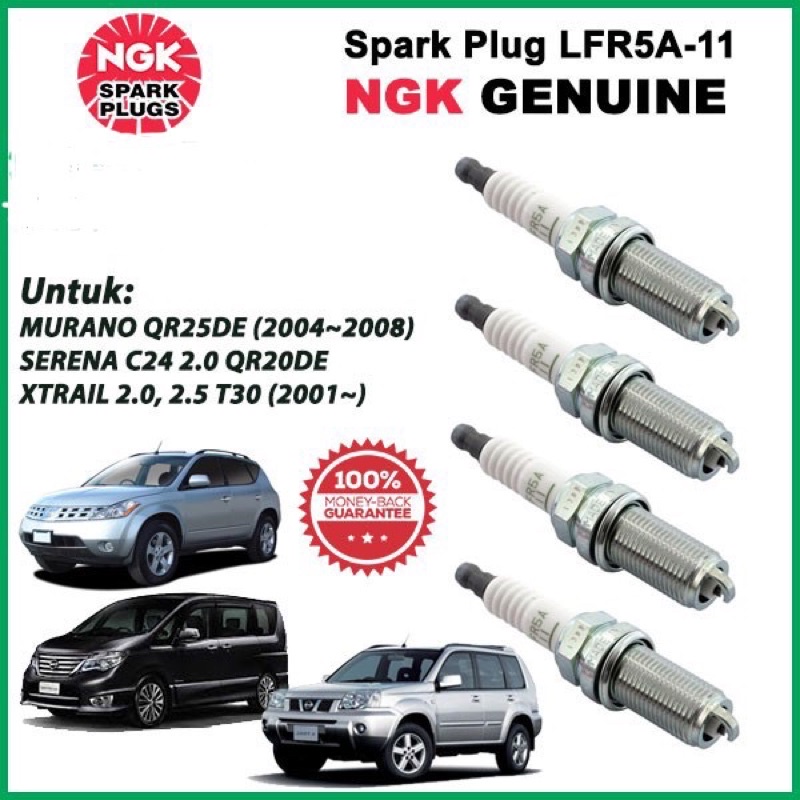 Original NGK Standard Spark Plug LFR5A11 Nissan Serena C24 / Xtrail