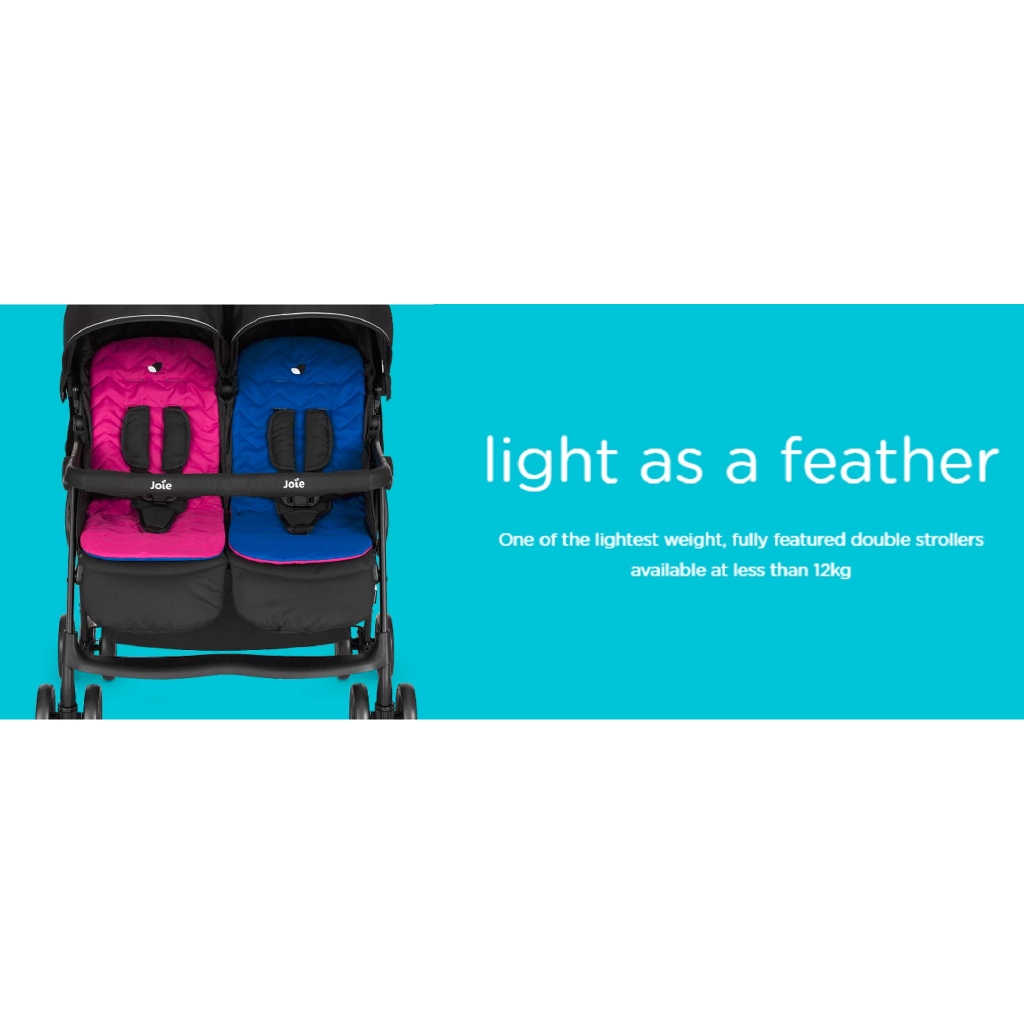 joie aire twin rosy & sea