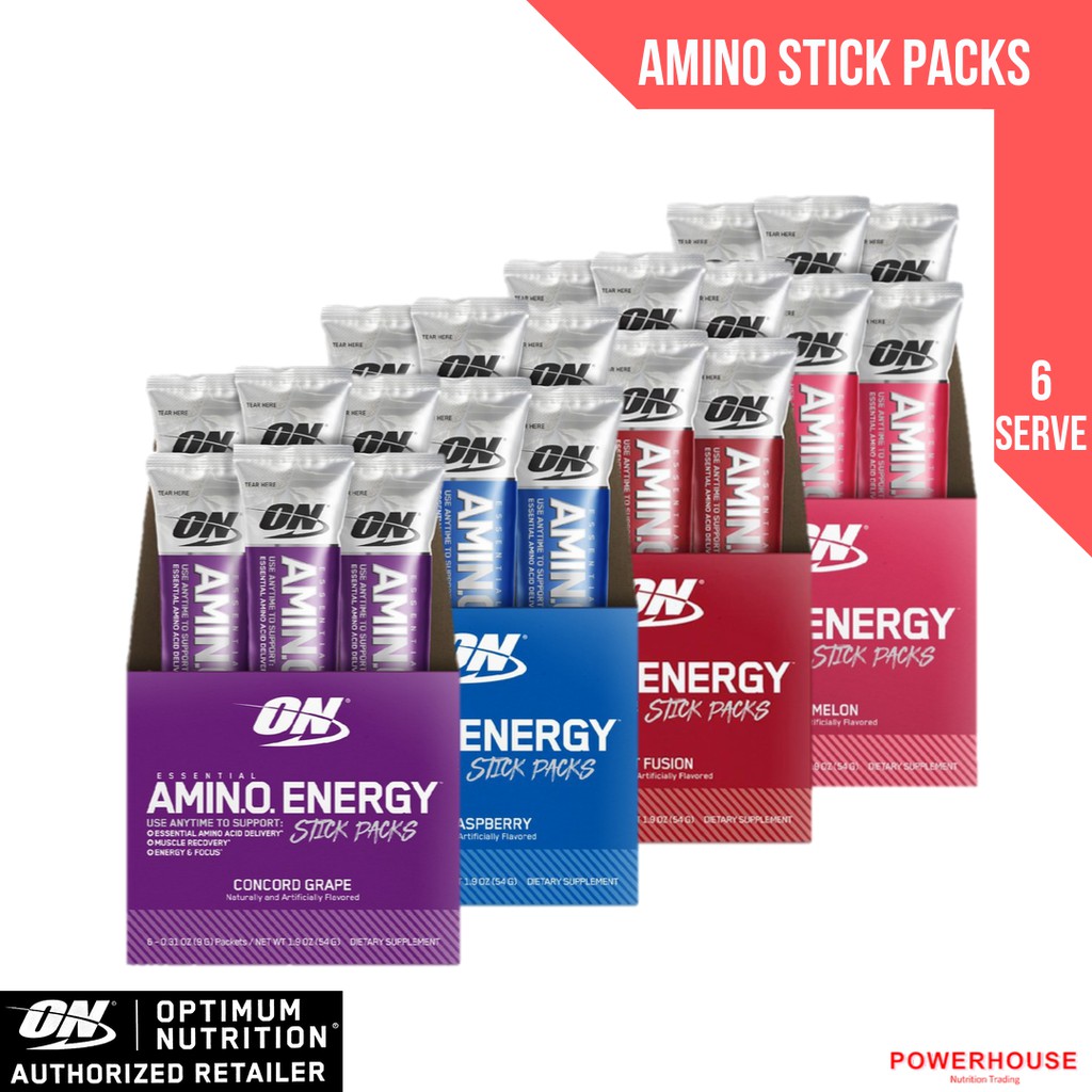 Optimum Nutrition Amino Energy Stick Packs, 6 sticks per box (1 box
