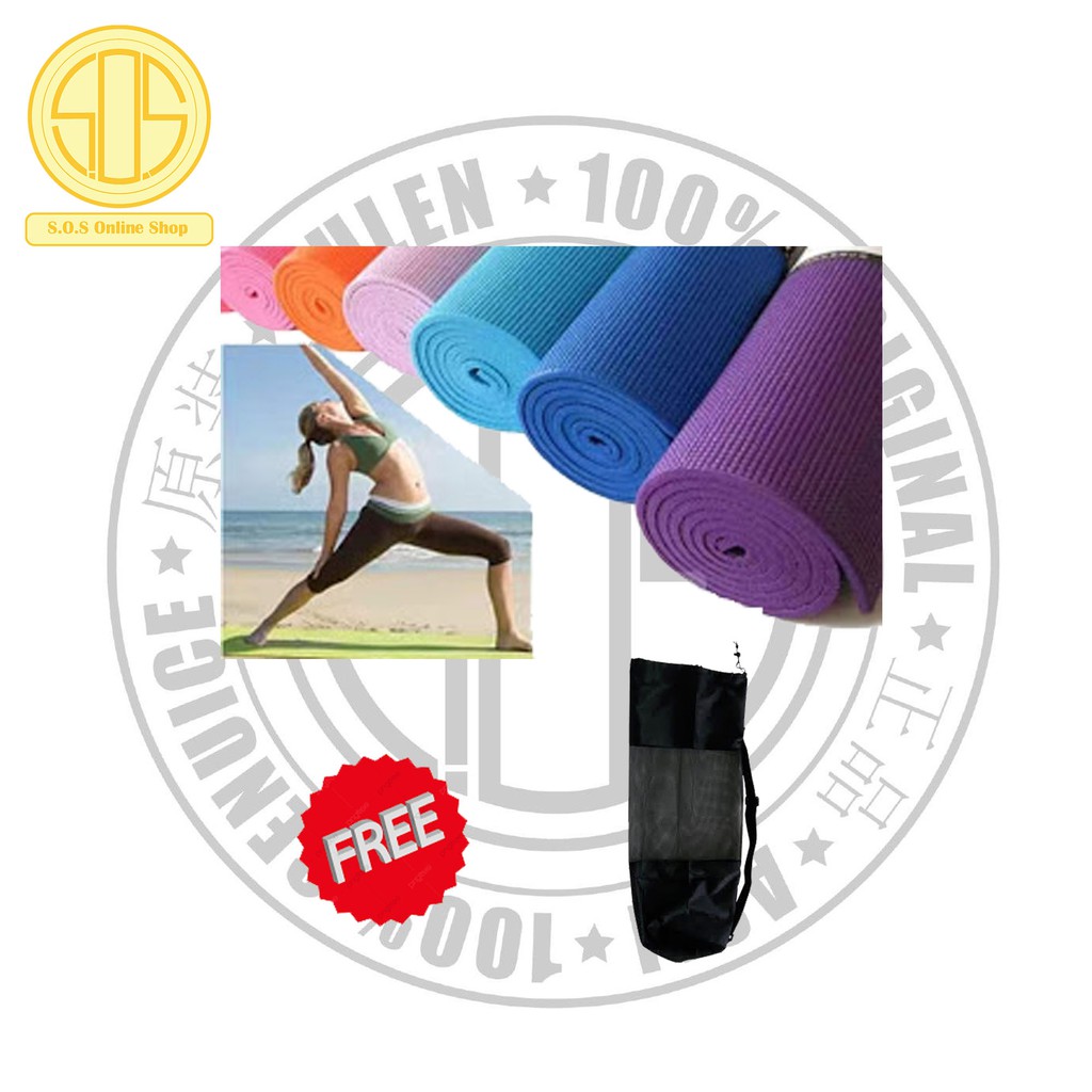 Yoga Mat PVC Anti Slip 6MM/8MM Sport Mattress Single colour