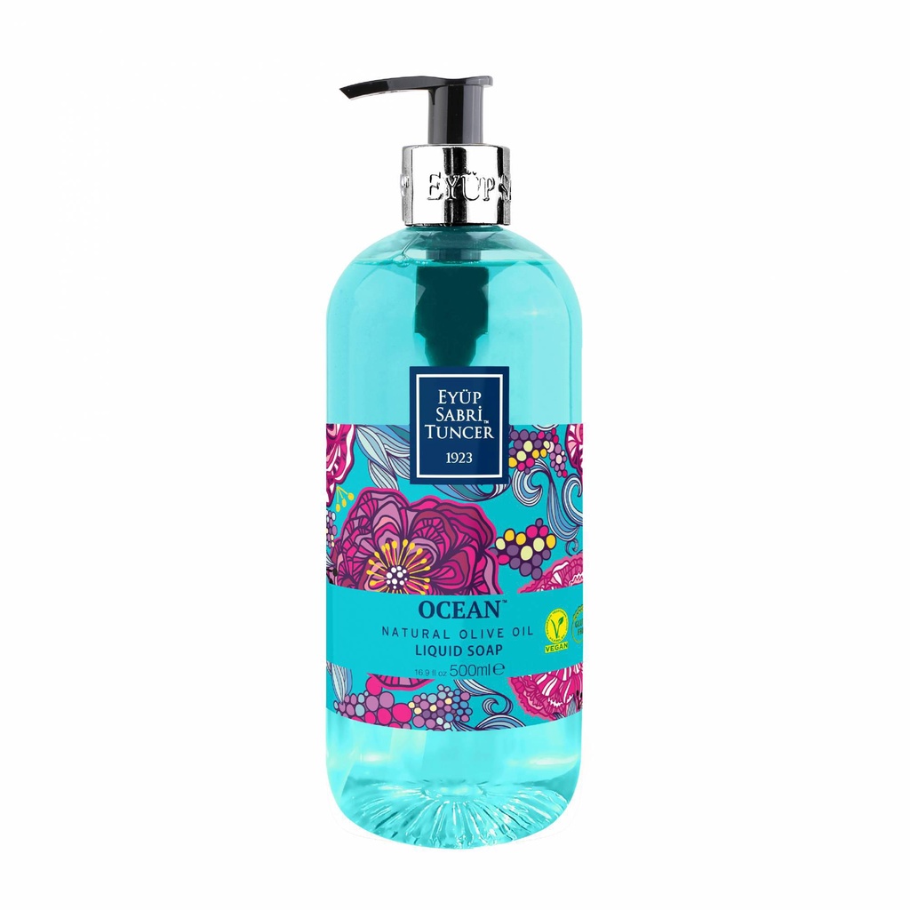 [LOCAL READY STOCK BEST PRICE] Eyup Sabri Tuncer Natural Olive Oil Liquid Soap (Ocean) 500ML