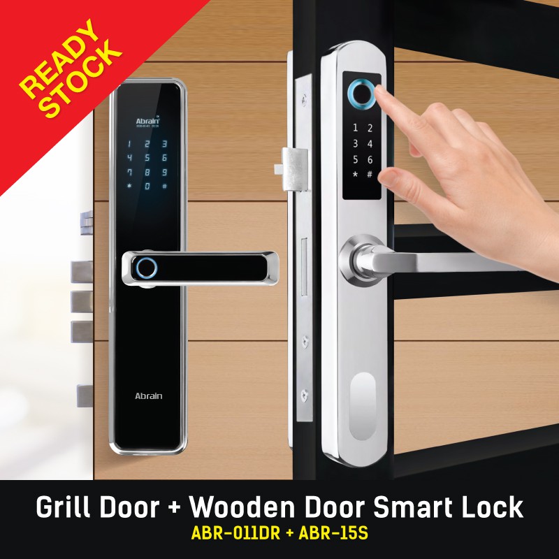 Abrain Grill Door Lock Slim ABR011DR Special + Abrain Smart