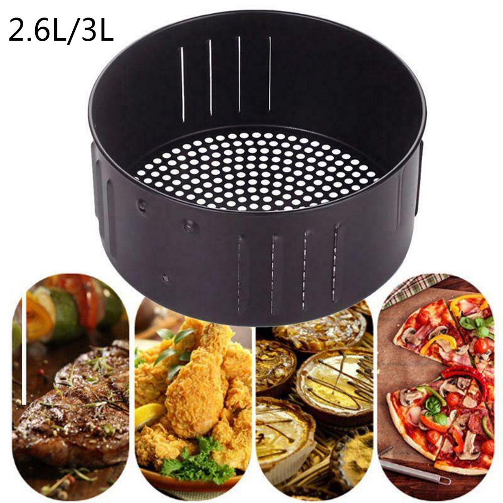 Details about   2.6L Electric Air Fryer Basket Non-stick Baking Dish Tray Stainless Steel 2.6L 