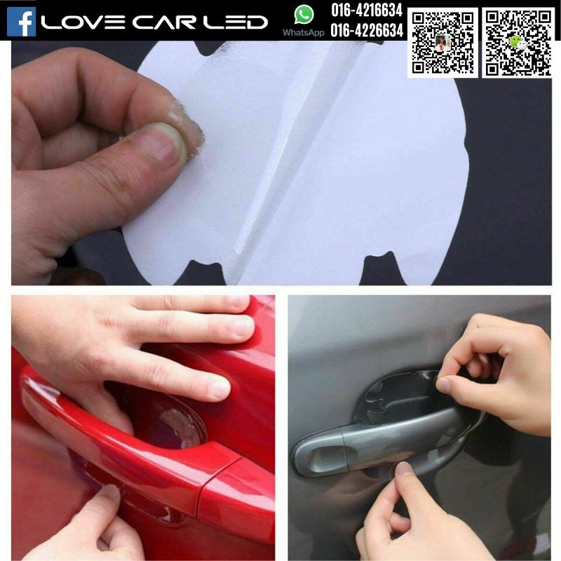 4pcs Car SUV Door Handle Invisible Anti Scratch Protector Films Sticker Clear