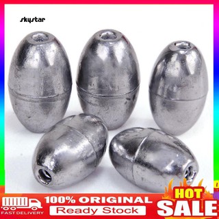 Fishing Weights,Lead Weights-10pcs//lot Fishing Lead Egg Sinker Weight Hollow Accessories