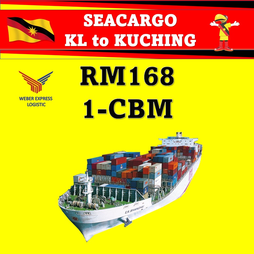 Shipping services KL to Kuching 1cbm - RM168