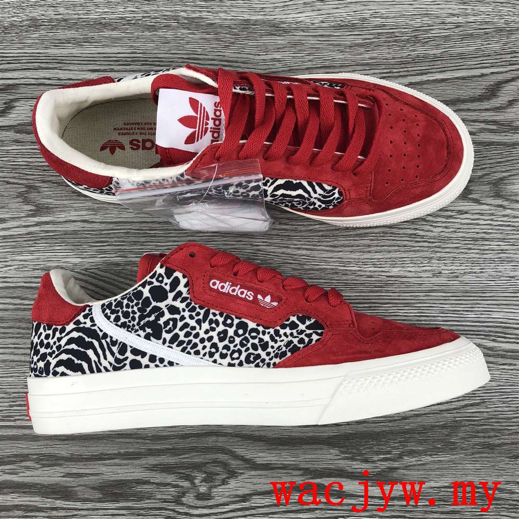 adidas continental vulc animal print