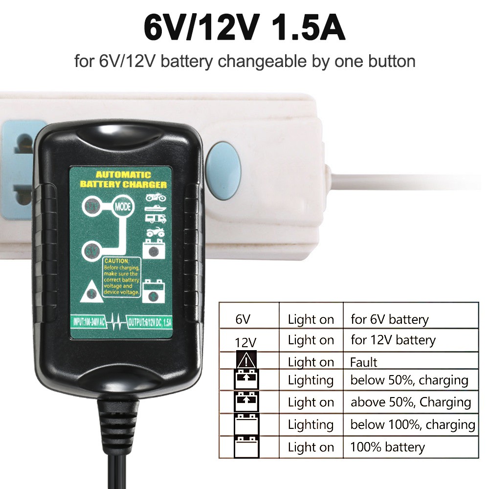 Epa10 0612 6v 12v Vehicle Battery Charger Maintainer Agm Gel Batteries Automotive Battery Testers Chargers Automotive Battery Chargers Jump Starters