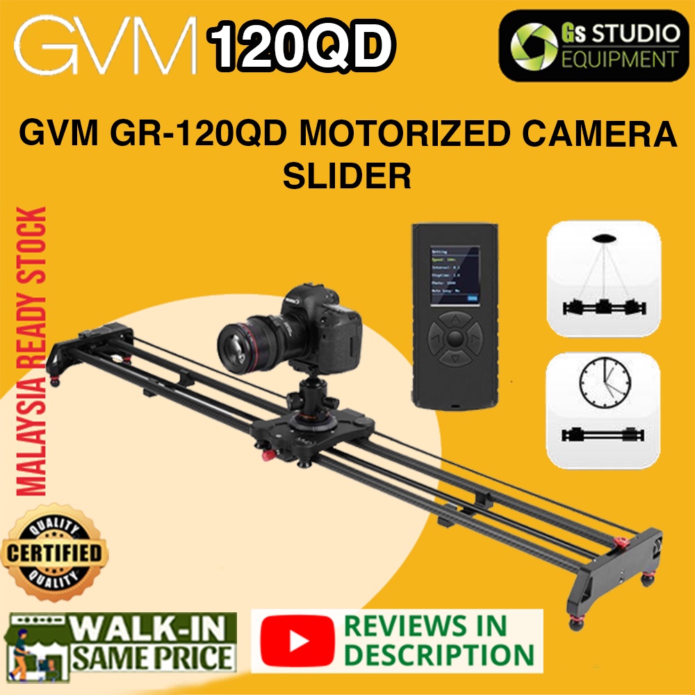 GVM GR120QD Professional Video Carbon Fiber Motorized Camera Slider
