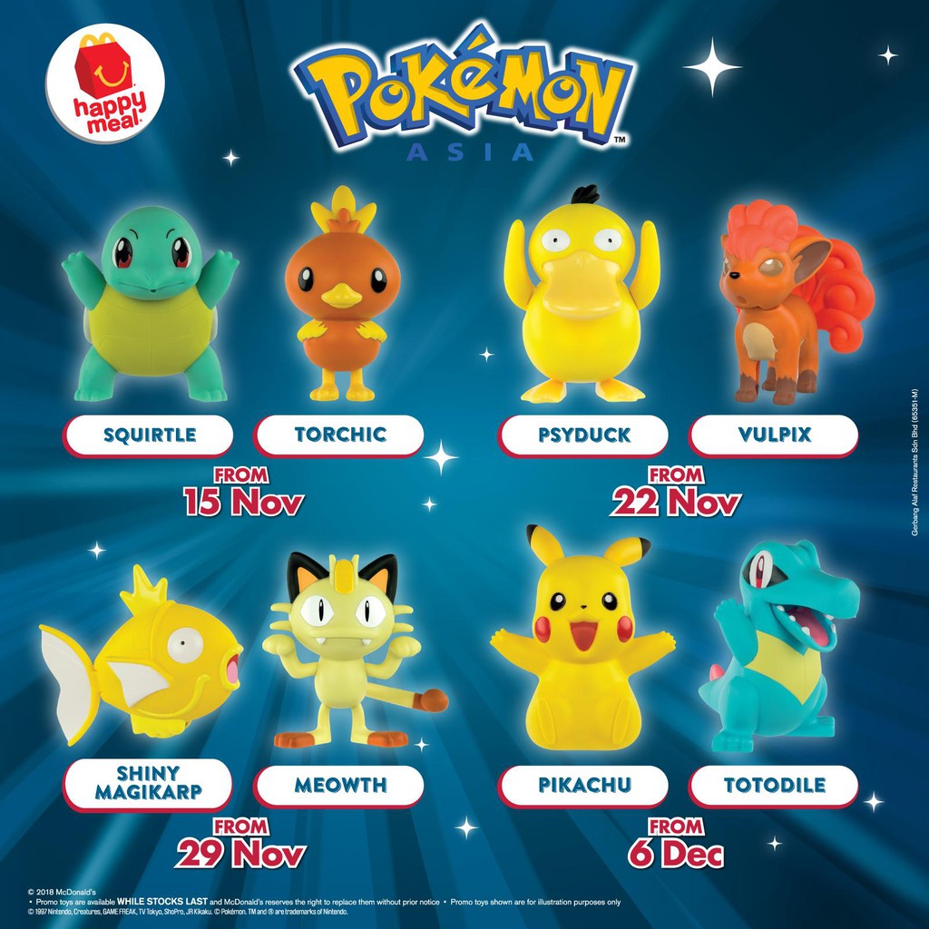 POKEMON Mcdonald's toys Shopee Malaysia