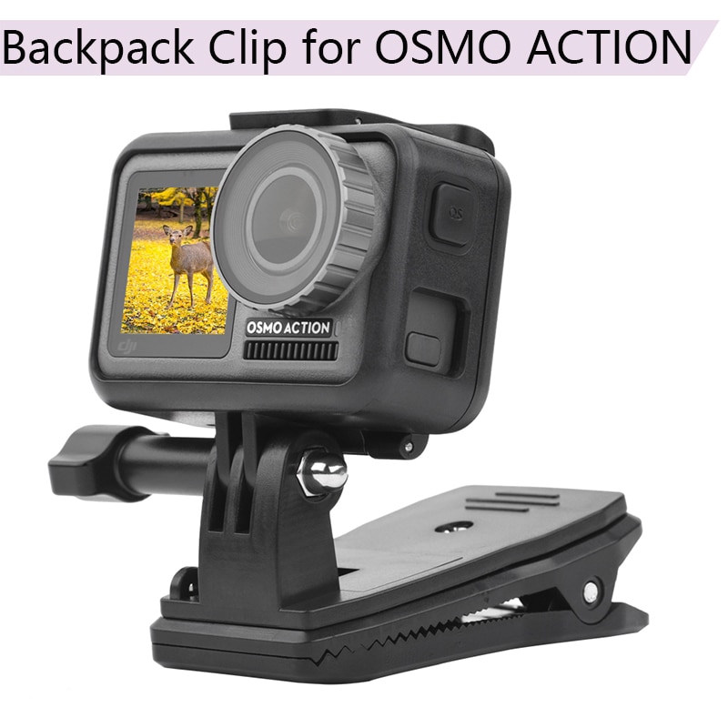 360°Rotation Backpack Clip Clamp Mount Bracket for Gopro 8 7 6 5 DJI OSMO Action