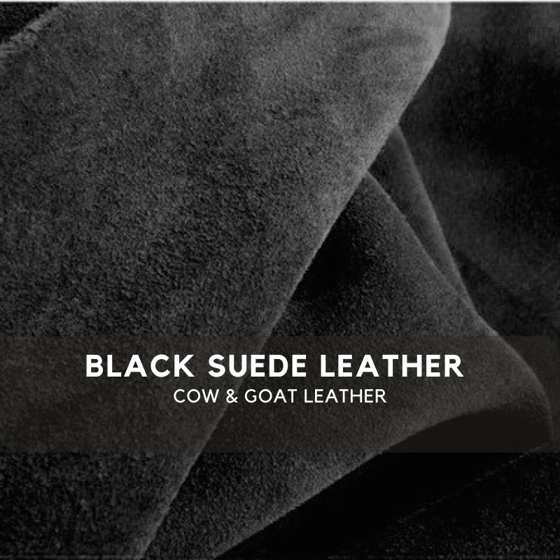 BLACK SUEDE Cow Leather / Goat Leather Panel Hitam Kulit Lembu Kulit Kambing