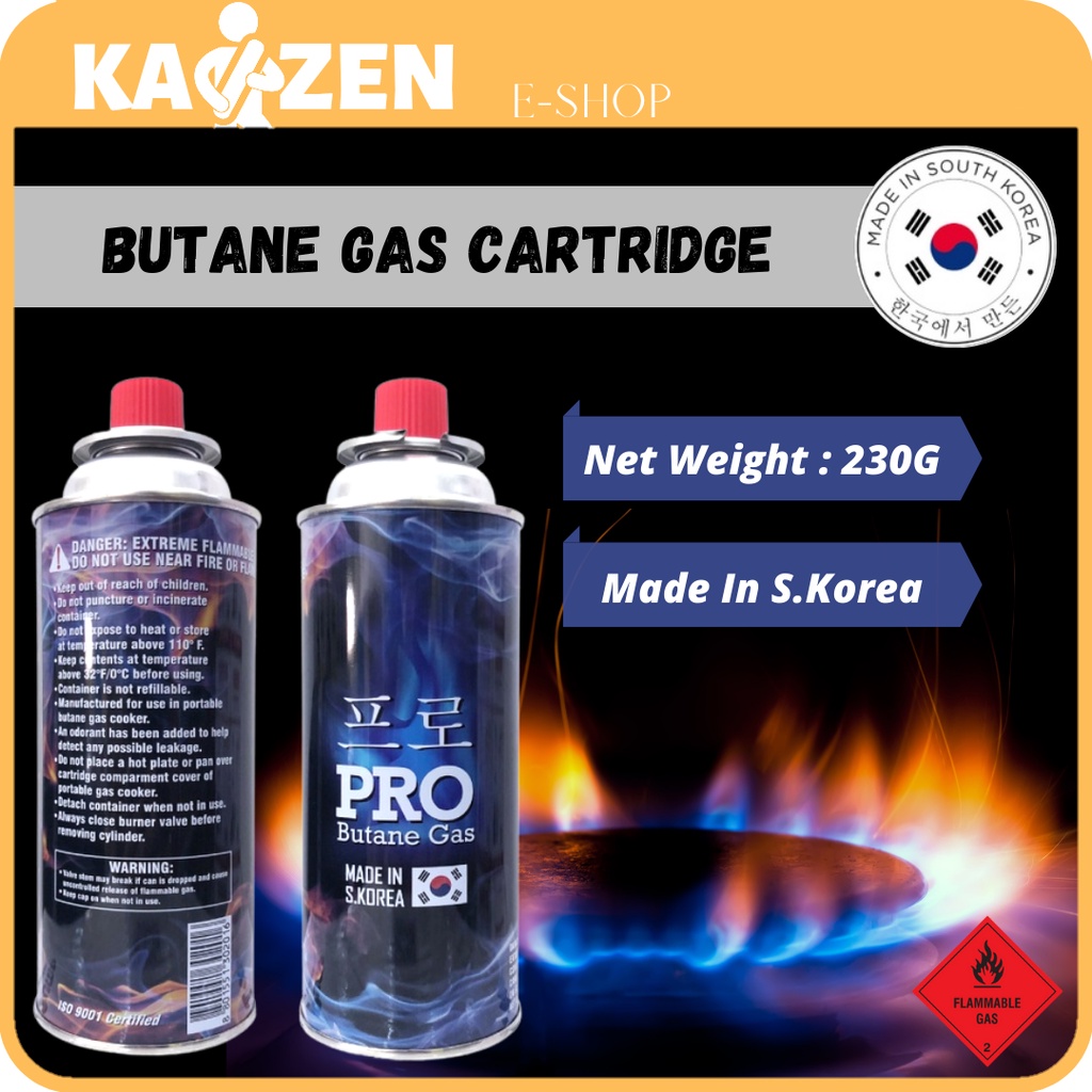 Liquefied Butane Gas Cartridge 230 gram (Made in korea) Shopee Malaysia