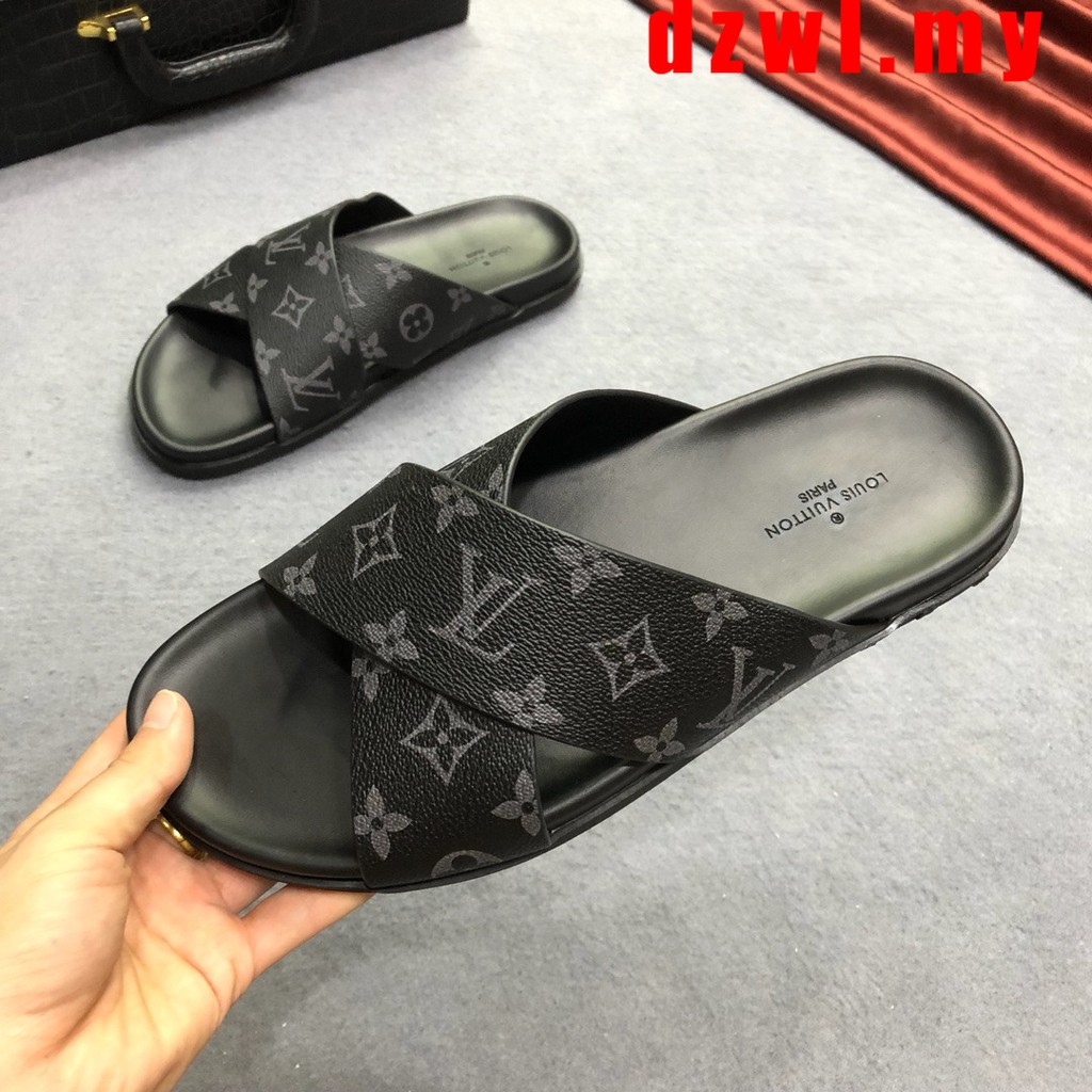 lv slippers mens price