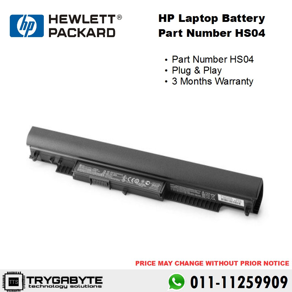 Laptop HP Battery Part Number HS04 / Laptop Battery Replacement