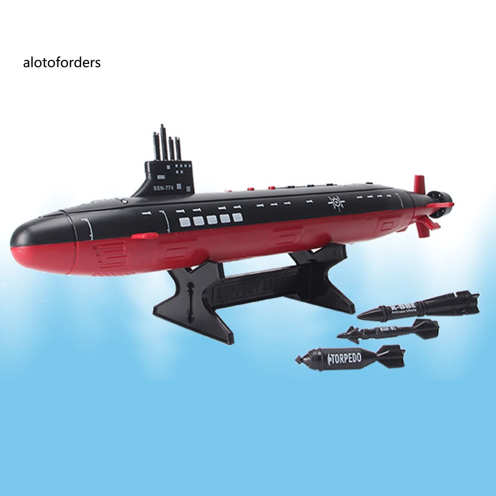toy submarine with torpedoes