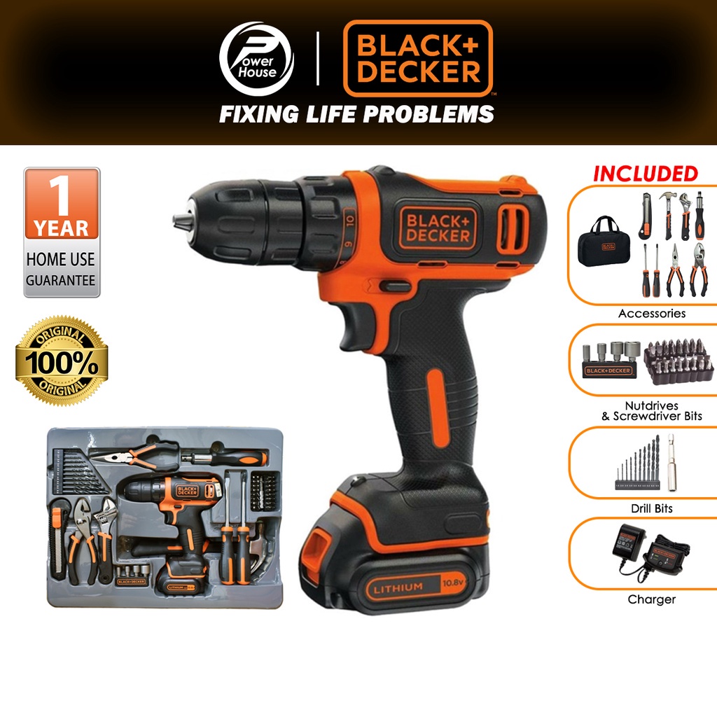 BLACK & DECKER BDCDD12PJ 10.8V Ultra Compact LithiumIon Cordless Drill