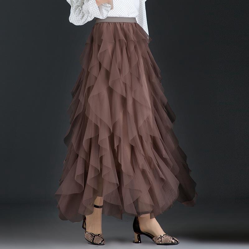 vertical ruffle skirt