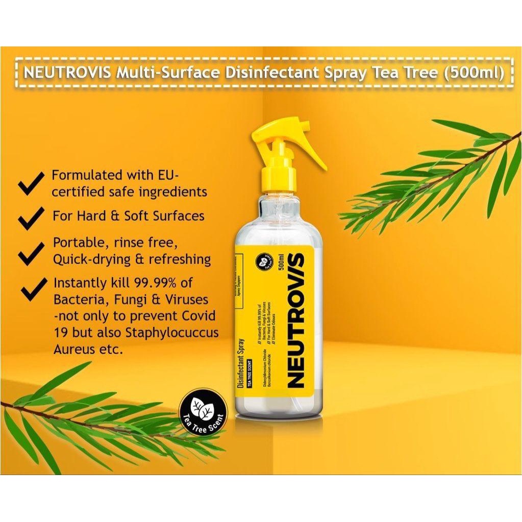 Neutrovis MultiSurface Disinfectant Spray Sanitizer Tea Tree Scent (500ML) Shopee Malaysia