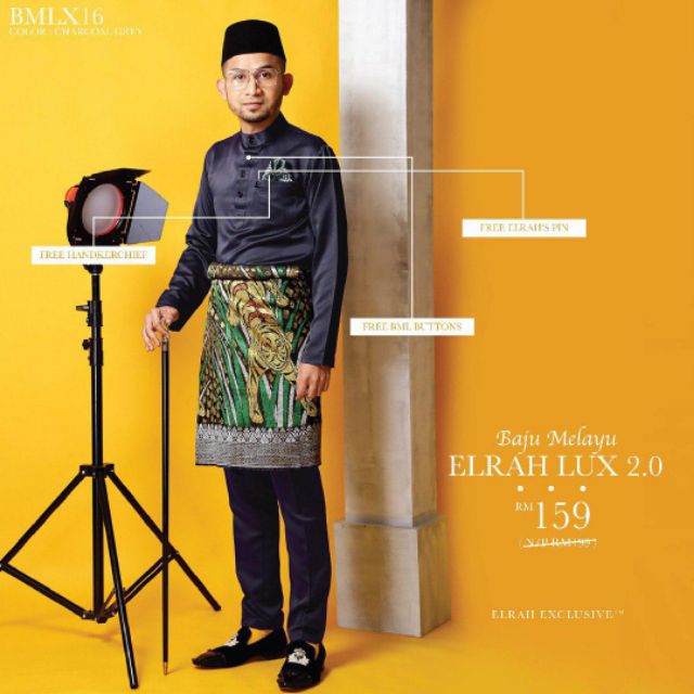 Baju Melayu Elrah Exclusive  Shopee Malaysia