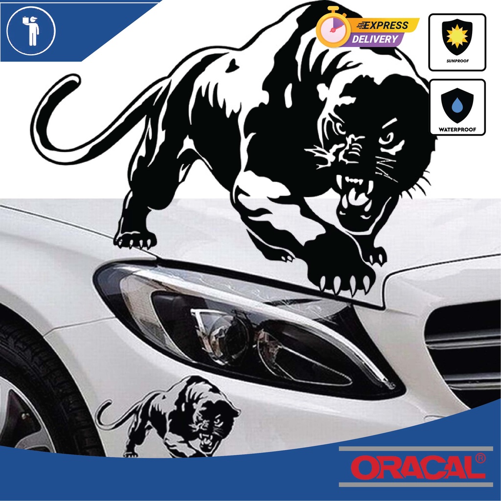 STICKER HARIMAU KUMBANG PANTER/STICKER KERETA DAN SEBAGAINYA/STICKER ...