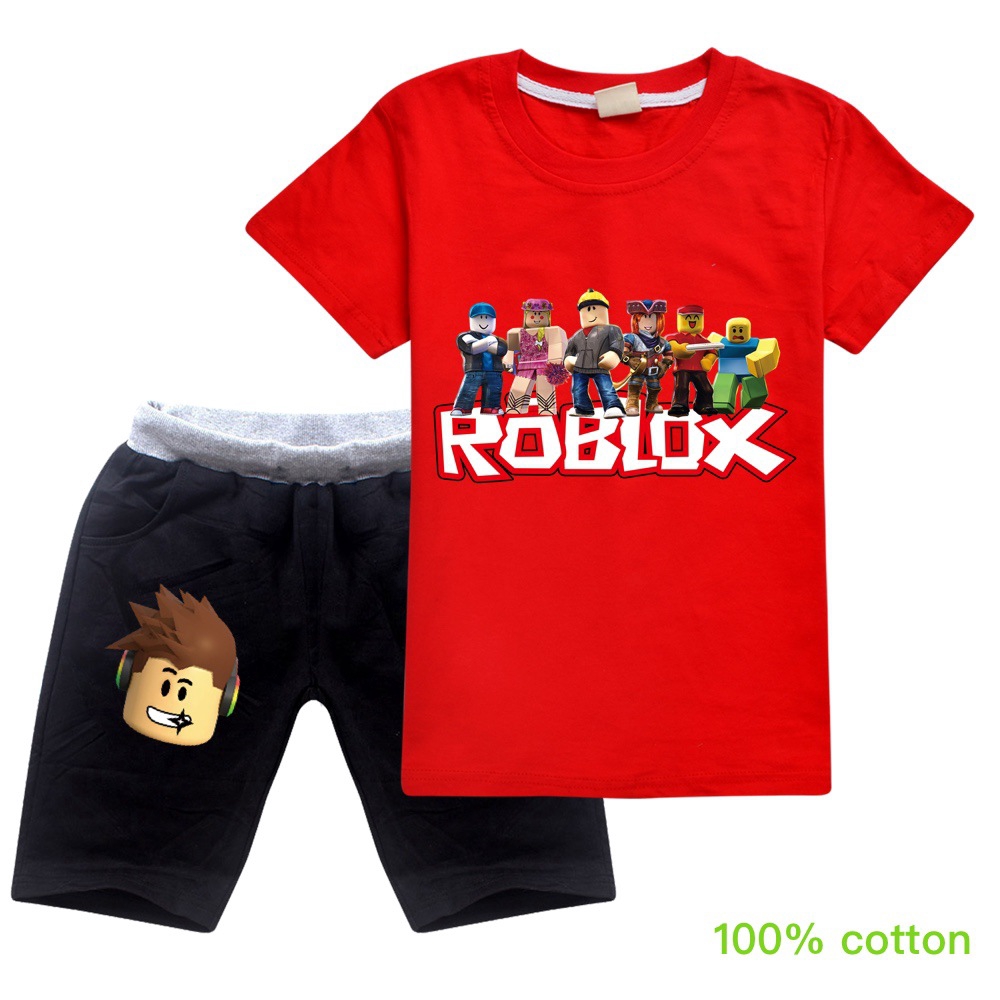 Ready Stocks Roblox Short Sleeves Shorts Suit Boys And Girls Cotton T Shirt Short 2 Piece Set Shopee Malaysia - 2020 summer roblox children clothes boys t shirt girls short sleeve kids tops baby clothing shopee malaysia