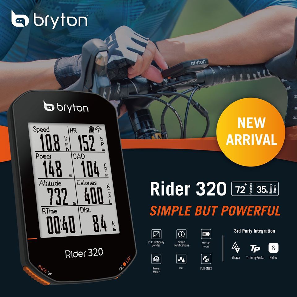 BRYTON RIDER 320 GPS GNSS Bike Computer. Simple but Powerful. 5