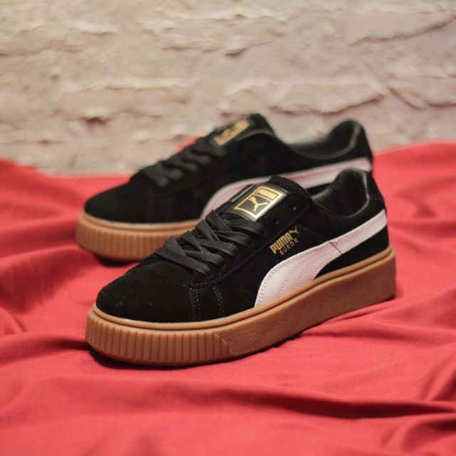 puma suede thick sole