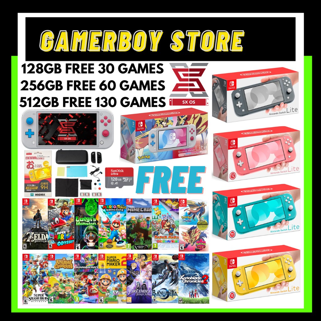 Nintendo Switch Lite Sx Core Jailbreak Foc Full Accessories And Download Games Shopee Malaysia