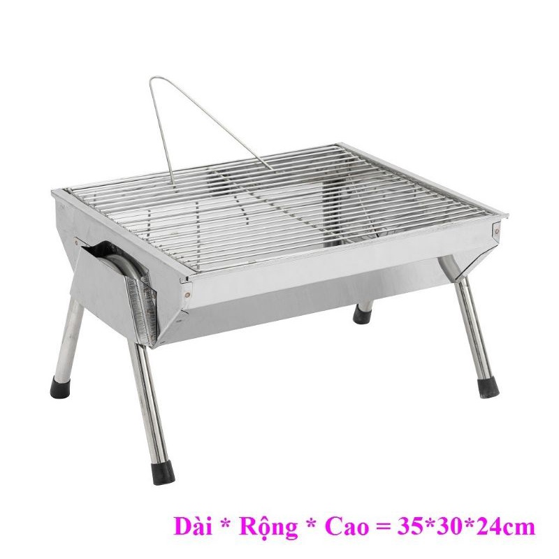 Vis charcoal grill, meat grill, stainless steel seafood grill, size 35 × 30× 24cm