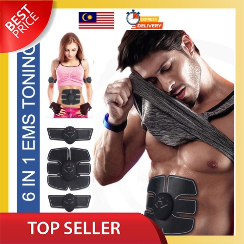 BEST SELLER [ READY STOCK ] Smart Fitness 6 in 1 Easy To Use Core Abdominal Arm Thigh Muscle Toning EMS  Trainers Easy