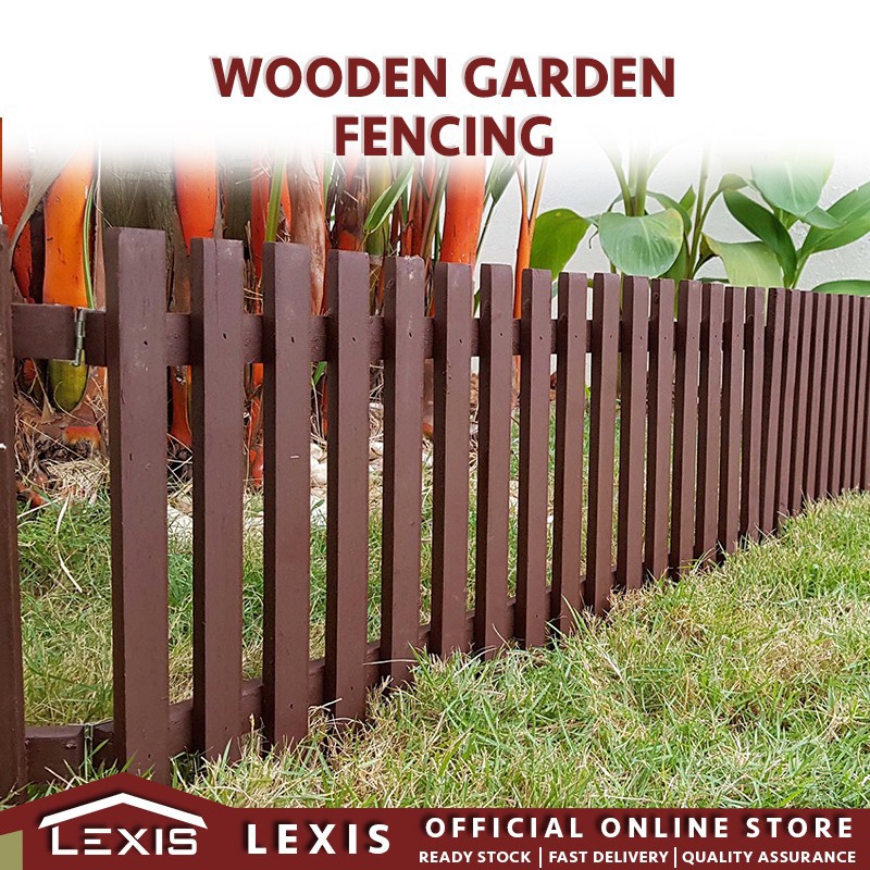 Pagar Kayu Taman Halaman Rumah Wooden Garden Fencing L Shape 300mm H X 900mm 1200mm L Shopee Malaysia