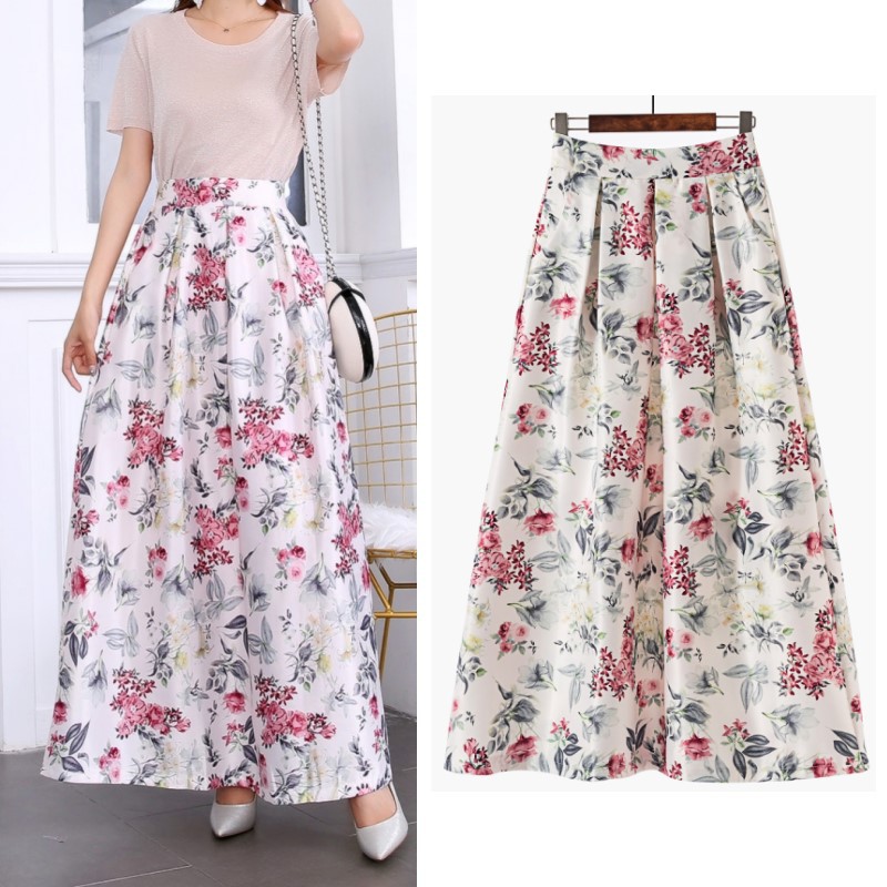 long floral skirt