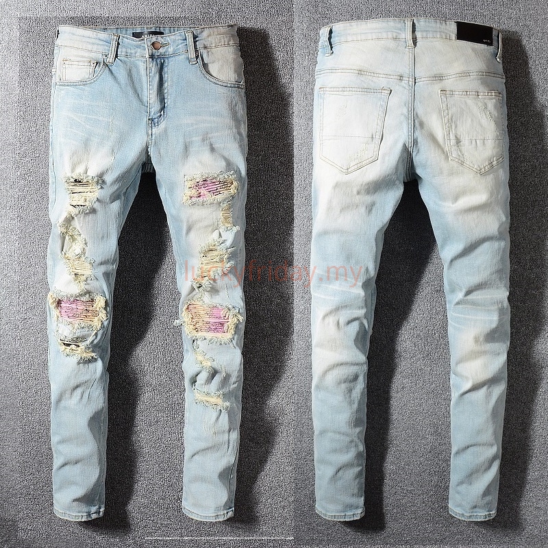 amiri broken jeans