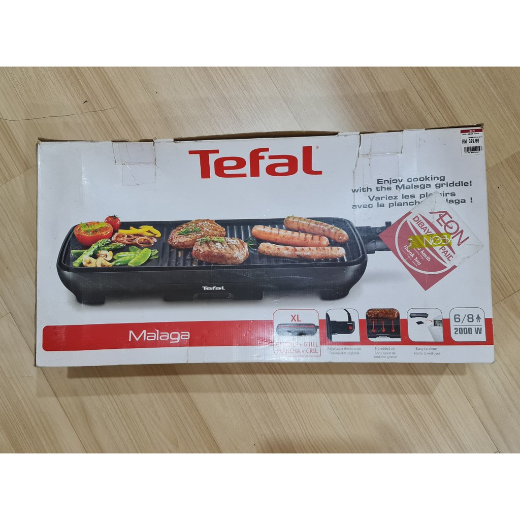 Used Tefal Malaga Table Top Barbeque Grill Shopee Malaysia
