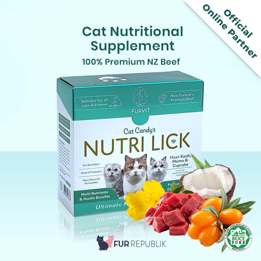 FREE SHIPPING! Premium NEW ZEALAND BEEF Furvit Cat Candy's Nutri Lick