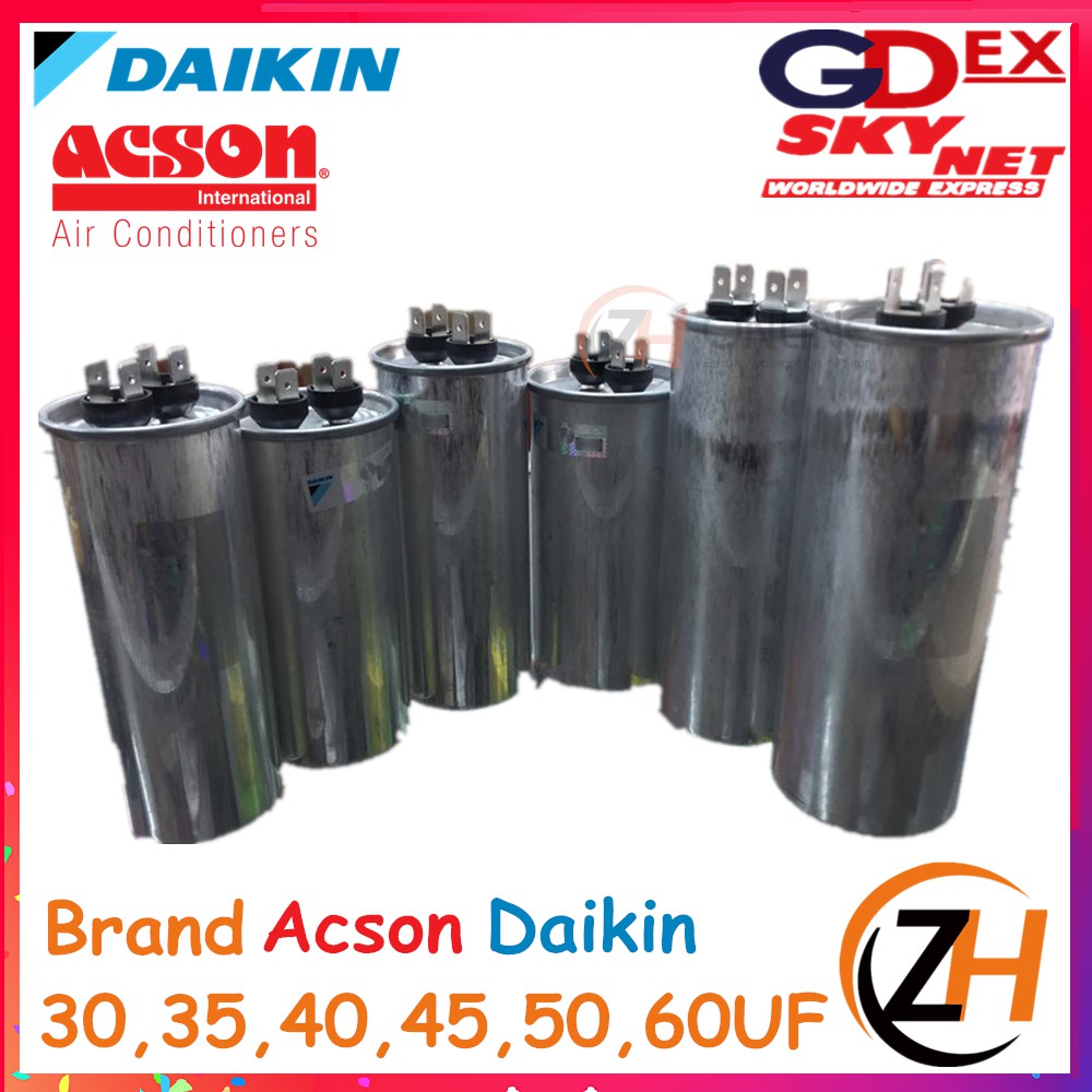 Daikin / Acson Capacitor uF 30uF 35uF 40uF 45uF 50uF 60uF For any Brand