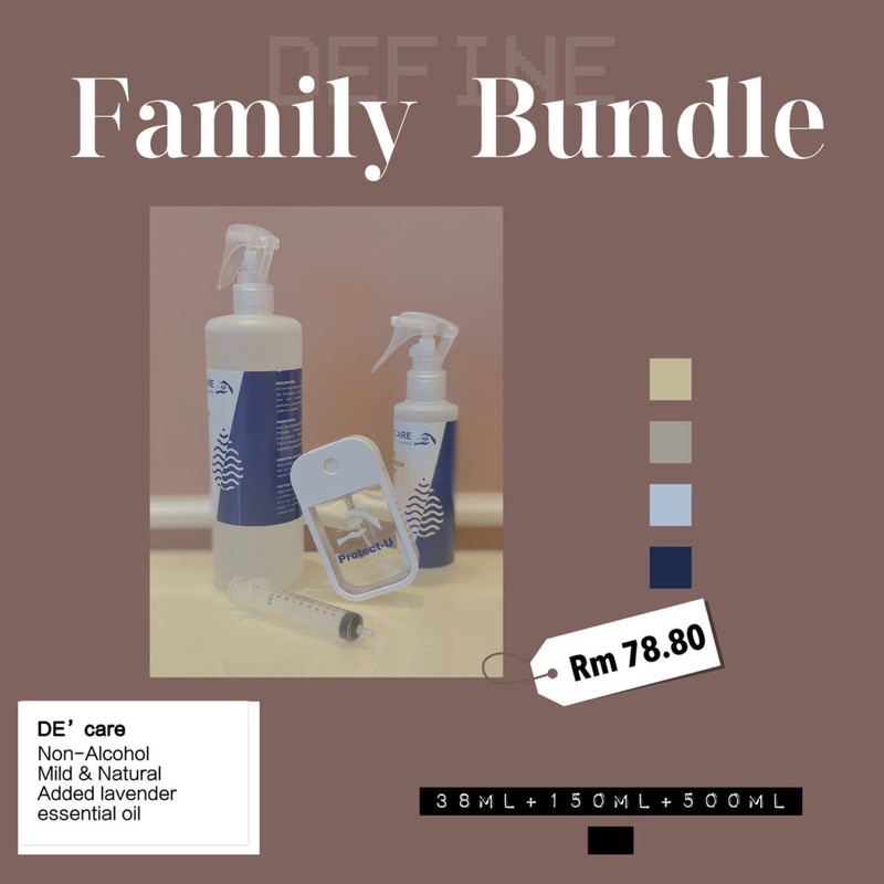 DEFINE SANITIZER FAMILY BUNDLE Shopee Malaysia