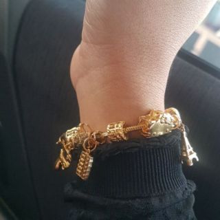  Gelang  pandora  padu budak  emas 916 tulen Shopee Malaysia