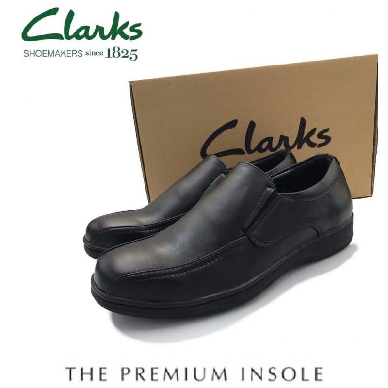 Clarks Black Formal PU Office Shoes / Kasut Clarks Gaya Kuliah Ofis Bergaya (Power) | Shopee