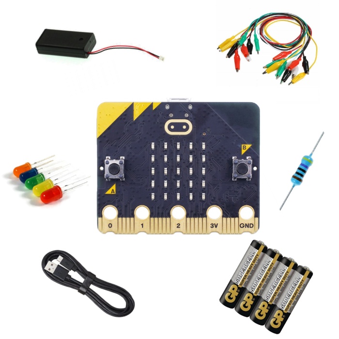 Complete Set - Microbit / Micro:bit V2.2 Kit + Free Battery - RBT ...