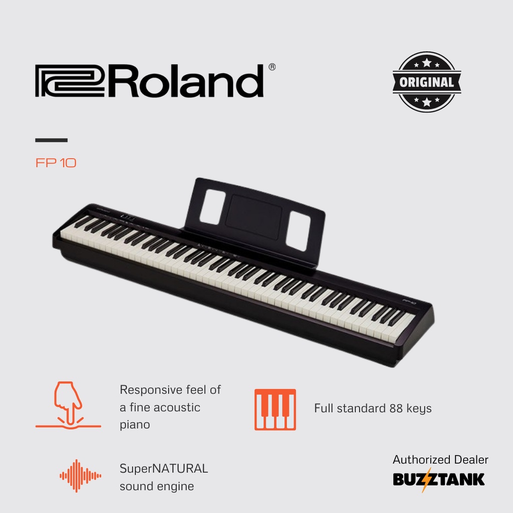 Roland FP10 Digital Piano Black Shopee Malaysia