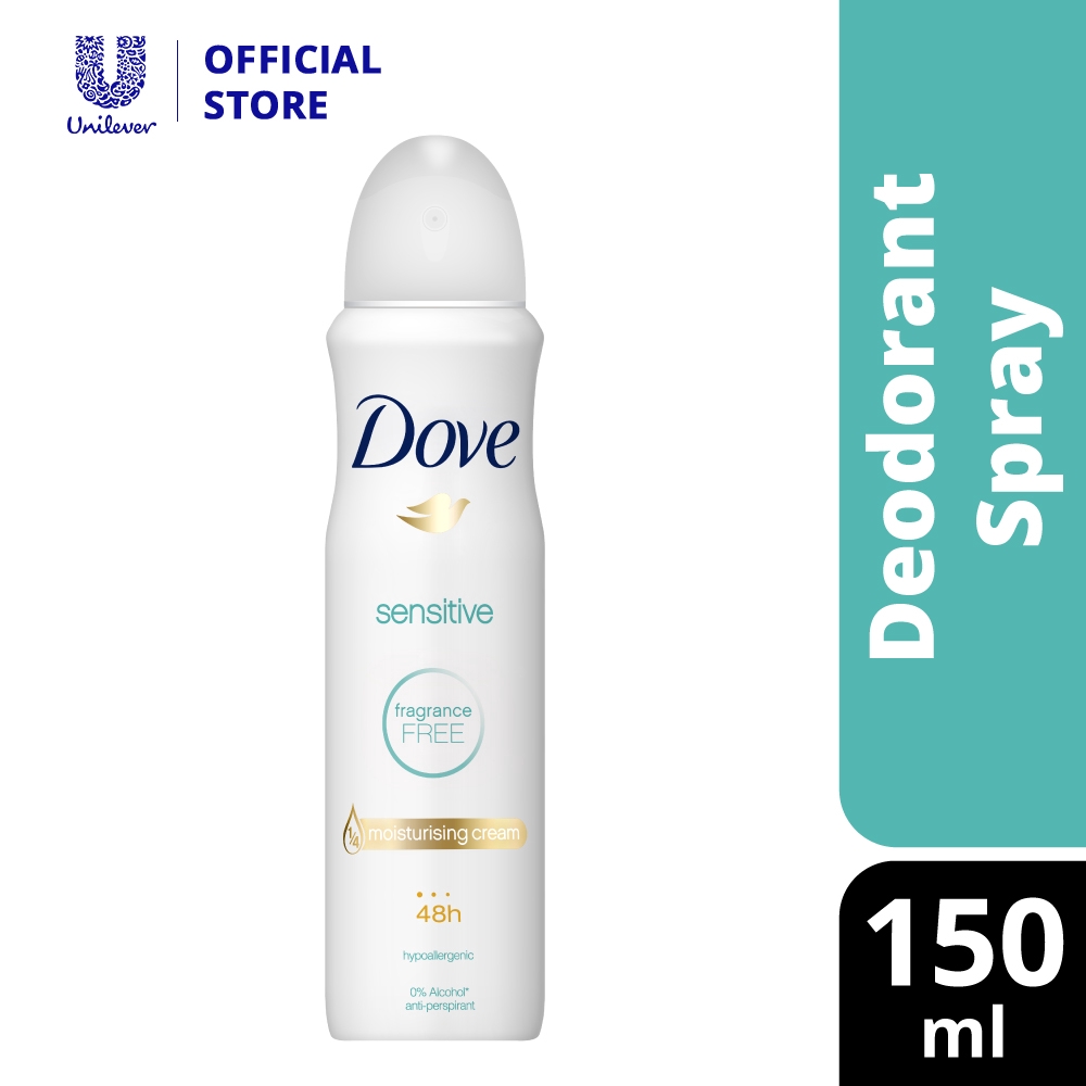 Dove Sensitive Spray Deodorant (150ml) Shopee Malaysia