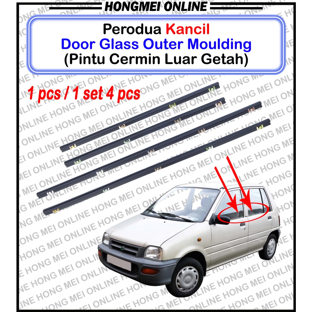 PERODUA KANCIL DOOR GLASS OUTER MOULDING (PINTU CERMIN LUAR GETAH