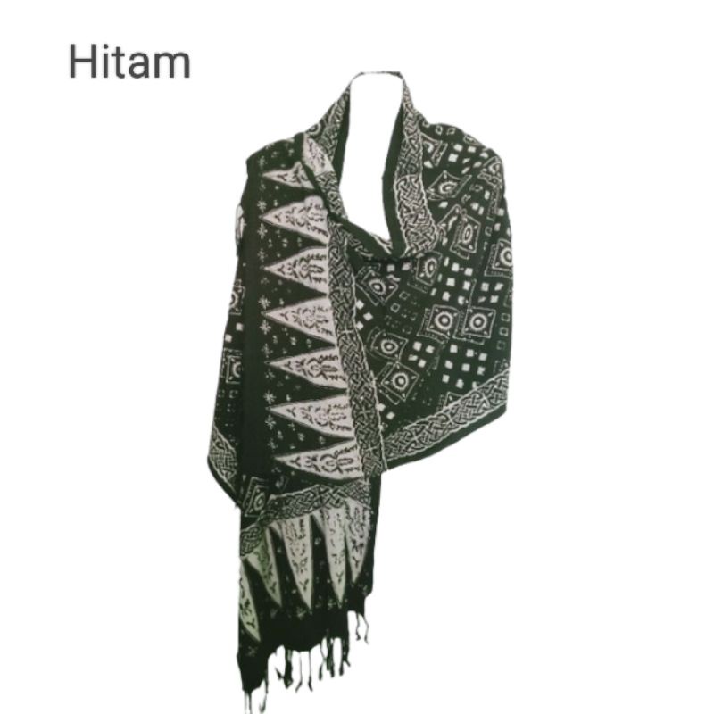 Best Selling!! Premium Batik Scarf With Tassel Stamp