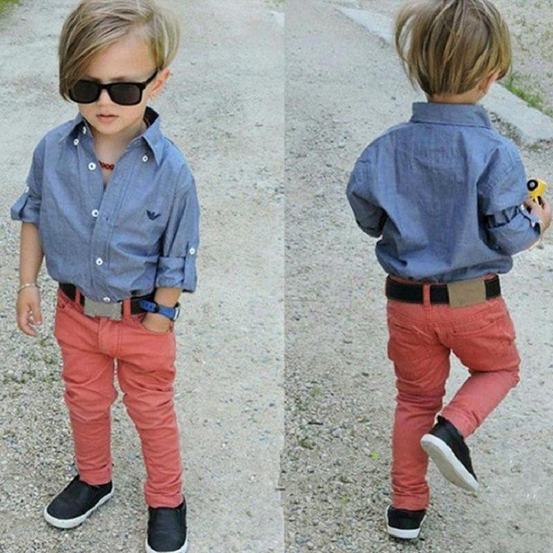 denim shirt and pant