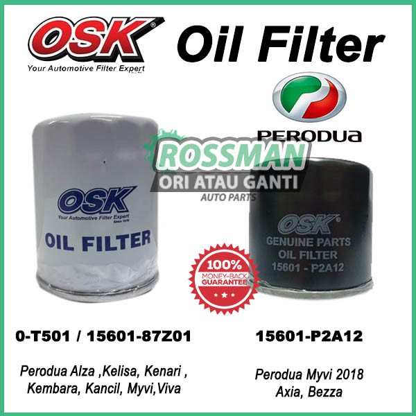 OSK Oil FIlter For Perodua Alza Myvi Viva Kelisa Kenari 